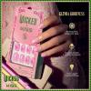 WICKED X KISS Press On Nails Almond, ‘Shiz Chemistry Club’, Blue, Medium, Waterproof, Chip Proof, Smudge Proof, 28 Fake Nails, Pink Gel Nail Glue (2g), Mini Nail File, & Manicure Stick(Glinda Goodness)