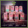 WICKED X KISS Press On Nails Almond, ‘Shiz Chemistry Club’, Blue, Medium, Waterproof, Chip Proof, Smudge Proof, 28 Fake Nails, Pink Gel Nail Glue (2g), Mini Nail File, & Manicure Stick(Glinda Goodness)
