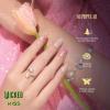 WICKED X KISS Press On Nails, ‘Bloom in Land’, Pink, Medium Oval, Waterproof, Chip Proof, Smudge Proof, 28 Fake Nails, Pink Gel Nail Glue (2g), Mini Nail File, & Manicure Stick(So Popular)