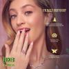 WICKED X imPRESS Press On Nails, New Improved Adhesive, Up To 10 Day Hold, ‘Beautifical’, White, Medium Oval, Includes 30 Fake Nails, 1 Prep Pad, 1 Manicure Stick, 1 Mini File(Unlikely Friendship)