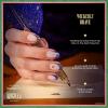 imPRESS X WICKED: FOR GOOD Press On Nails, ‘Living in a Dream’, Purple, Medium Coffin, New Improved Adhesive, Up To 10 Day Hold, Includes 30 Fake Nails, 1 Prep Pad, 1 Manicure Stick, 1 Mini File(Wickedly Brave)