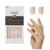 KISS Classy French Nail Manicure Kit with Gel Finish,Medium,Coffin Shaped,Includes Pink Nail Glue (Net Wt. 2 g / 0.07oz.),Mini Nail File,Manicure Stick, 28 Fake Nails,Cozy Meets Cute,28 Count(Simple Enough)