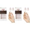 KISS Classy French Nail Manicure Kit with Gel Finish,Medium,Coffin Shaped,Includes Pink Nail Glue (Net Wt. 2 g / 0.07oz.),Mini Nail File,Manicure Stick, 28 Fake Nails,Cozy Meets Cute,28 Count(Dashing)