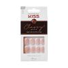 KISS Classy French Nail Manicure Kit with Gel Finish,Medium,Coffin Shaped,Includes Pink Nail Glue (Net Wt. 2 g / 0.07oz.),Mini Nail File,Manicure Stick, 28 Fake Nails,Cozy Meets Cute,28 Count(Exclusive Only)