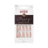 KISS Classy French Nail Manicure Kit with Gel Finish,Medium,Coffin Shaped,Includes Pink Nail Glue (Net Wt. 2 g / 0.07oz.),Mini Nail File,Manicure Stick, 28 Fake Nails,Cozy Meets Cute,28 Count(The BOSS)
