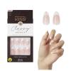 KISS Classy, Press On Nails, Nail glue included, ‘Highlights’, French, Medium Size, Almond Shape, Includes 30 Nails, 2g glue, 1 Manicure Stick, 1 Mini File(Highlights)