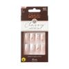 KISS Classy, Press On Nails, Nail glue included, ‘Highlights’, French, Medium Size, Almond Shape, Includes 30 Nails, 2g glue, 1 Manicure Stick, 1 Mini File(Stunning!)