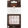 KISS Classy, Press On Nails, Nail glue included, ‘On Stage’, Off white, Short Size, Oval Shape, Includes 30 Nails, 2g Glue, 1 Manicure Stick, 1 Mini file(Short (Pack of 1))