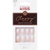 KISS Classy, Press On Nails, Nail glue included, ‘Players’, White, Short Size, Oval Shape, Includes 28 Nails, 2g glue, 1 Manicure Stick, 1 Mini File(Short)