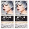 KISS Lift Up Complete Hair Bleach & Icy Silver Toner Kit, Gentle Conditioning Formula that Reduces Brassiness, Complete 6-Pc DIY Bleach Kit, ICE (Pack of 2)