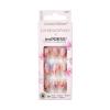 KISS LoveShackFancy x imPRESS Press-On Manicure Limited Edition, Style “Sunkissed Peach” Short Square Pink Press-On Nails, Includes Prep Pad, Mini Nail File, Cuticle Stick, & 30 Fake Nails(Pink)