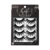 KISS Matte Black, False Eyelashes, ‘Matte Twill’, 14mm, Includes 4 Pairs Of Lashes, Easy to Apply, Reusable Lash Clusters(4 pair (Pack of 1))