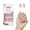KISS Salon Acrylic, Press On Nails, Nail glue included, ‘Squared’, Light Pink, Medium Size, Coffin Shape, Includes 28 Nails, 2G Glue, 1 Manicure Stick, 1 Mini File(Light Pink)