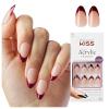 KISS Salon Acrylic, Press On Nails, Nail glue included, ‘Squared’, Light Pink, Medium Size, Coffin Shape, Includes 28 Nails, 2G Glue, 1 Manicure Stick, 1 Mini File(Skin)