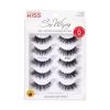 KISS So Wispy Curated Collection of Bestselling False Eyelash Styles Multipack, Volume & Curl, Lash Extensions Look, Signature Wispy Effect, Cruelty Free, Reusable, Contact Lens Friendly, 5-Pair(Medium Volume – Multi Pack)