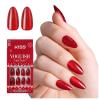 KISS Voguish Fantasy Holiday Press On Nails, ‘Merry Magic’, Navy, Medium Oval, No Damage To Natural Nails, Pink Gel Nail Glue (2g), Mini Nail File, Manicure Stick, & 28 Fake Nails(Carol for You)