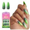 KISS X WICKED: FOR GOOD Press On Nails, ‘Glow With Glinda’, Purple, Short Oval, Waterproof, Chip Proof, Smudge Proof, 28 Fake Nails, Pink Gel Nail Glue (2g), Mini Nail File, & Manicure Stick(I Feel Wicked)
