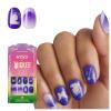 KISS X WICKED: FOR GOOD Press On Nails, ‘Glow With Glinda’, Purple, Short Oval, Waterproof, Chip Proof, Smudge Proof, 28 Fake Nails, Pink Gel Nail Glue (2g), Mini Nail File, & Manicure Stick(Glow With Glinda)