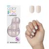 KISS colorFX by imPRESS Press On Nails, ‘Rebel’, Solid White, Short Squoval, IMPROVED adhesive, Up to 10-Day Hold, Nail Kit Includes 30 Fake Nails, Prep Pad, Manicure Stick, Mini Nail File(33 Count (Pack of 1))