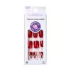KISS imPRESS Design Press On Nails, ‘Endlessly’, Red, Short Squoval, PureFit Technology, Chip Proof, Smudge Proof, Waterproof, Nail File, Manicure Stick & 30 Fake Nails