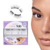 KISS imPRESS Falsies Easy Tab Press On Self Adhesive Eyelashes, Black, ‘Authentic Natural’, 1 Pair of 5mm-7mm Inner Natural Volume Eyelash Clusters & 1 Pair of 7mm-9mm Outer Half-Lashes with Easy Tabs(1 count (Pack of 4))