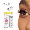KISS imPRESS Falsies Press On Self Adhesive Eyelashes, 12mm-14mm Natural Volume Press On Lashes, Black, No Glue Needed, Invisible Band, 12 Lash Clusters – Sleek(Sleek Natural)