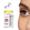 KISS imPRESS Falsies Press On Self Adhesive Eyelashes, 12mm-14mm Natural Volume Press On Lashes, Black, No Glue Needed, Invisible Band, 12 Lash Clusters – Sleek(Classy Natural)