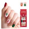 KISS imPRESS Holiday Press On Nails, ‘Be Merry’, Pink, Short Oval, 3D Effect, Improved Super Hold Adhesive, 30 Fake Nails, Prep Pad, Mini Nail File, & Manicure Stick(The Magic)