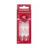 KISS imPRESS Holiday Press On Nails, ‘Be Merry’, Pink, Short Oval, 3D Effect, Improved Super Hold Adhesive, 30 Fake Nails, Prep Pad, Mini Nail File, & Manicure Stick(Be Merry)
