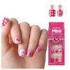 KISS imPRESS Mini Holiday Press On Nails for Kids, ‘Cozy’, Red, Child Size, Squoval Shaped, Mess-Free, Mom Approved, Non-Toxic, Breakaway Application Tabs, Nail File, 20 Fake Nails(Hahaha Ugh)