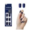 KISS imPRESS No Glue Mani Press On Nails, , ‘Baby why so Blue’, Blue, Short Size, Squoval Shape, Includes 30 Nails, Prep Pad, Instructions Sheet, 1 Manicure Stick, 1 Mini File(Never Too Navy)