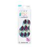 KISS imPRESS No Glue Mani Press On Nails, Color FX, ‘Fly Up’, Silver, Short Size, Oval Shape, Includes 30 Nails, Prep Pad, Instructions Sheet, 1 Manicure Stick, 1 Mini File(Black)