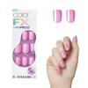 KISS imPRESS No Glue Mani Press On Nails, Color FX, ‘Satellite’, Light Pink, Short Size, Squoval Shape, Includes 30 Nails, Prep Pad, Instructions Sheet, 1 Manicure Stick, 1 Mini File(Late Night)