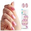 KISS imPRESS No Glue Mani Press On Nails, Color FX, ‘Satellite’, Light Pink, Short Size, Squoval Shape, Includes 30 Nails, Prep Pad, Instructions Sheet, 1 Manicure Stick, 1 Mini File(Starry)