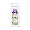 KISS imPRESS No Glue Mani Press On Nails, Design, ‘Ballerina’, Neutral/green, Medium Size, Coffin Shape, Includes 30 Nails, Prep Pad, Instructions Sheet, 1 Manicure Stick, 1 Mini File
