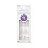 KISS imPRESS No Glue Mani Press On Nails, Design, ‘On My Mind’, White, Medium Size, Almond Shape, Includes 30 Nails, Prep Pad, Instructions Sheet, 1 Manicure Stick, 1 Mini File(White)