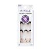 KISS imPRESS No Glue Mani Press On Nails, French, ‘Ditto’, Light Neutral + Pink Tip French, Short Size, Oval Shape, Includes 30 Nails, Prep Pad, Instructions Sheet, 1 Manicure Stick, 1 Mini File(Gold Ring)
