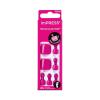 KISS imPRESS No Glue Mani Press On Nails, Toenails, ‘Sweet as Honey’, Medium Pink, Short Size, Squoval Shape, Includes 24 Nails, Prep Pad, Instructions Sheet, 1 Manicure Stick, 1 Mini File