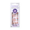 KISS imPRESS No Glue Pedi Press-On Nails, Design, ‘Paradise Ticket’, Light Beige, Short Size, Squoval Shape, Includes 24 Nails, Prep Pad, Instructions Sheet, 1 Manicure Stick, 1 Mini File