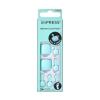 KISS imPRESS No Glue Pedi Press-On Nails, Toenails, ‘Fruitful’, Light Blue, Short Size, Squoval Shape, Includes 24 Nails, Prep Pad, Instructions Sheet, 1 Manicure Stick, 1 Mini File
