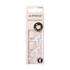 KISS imPRESS No Glue Pedi Press-On Nails, Toenails, ‘Spun Sugar’, Light Pink, Short Size, Squoval Shape, Includes 24 Nails, Prep Pad, Instructions Sheet, 1 Manicure Stick, 1 Mini File