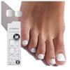 KISS imPRESS Pedicure Press On Toenails, ‘Angel Vibes’, White, Short Squoval, Pedicure Nail Kit Includes 24 Press On Toenails, Prep Pad, Mini Nail File, & Pedicure Stick(Short)