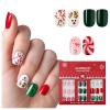 KISS imPRESS Press On Nails Limited Edition Holiday Gift Set #12, 3-Pack, Improved Super Hold Adhesive, 90 Fake Nails, 3 Prep Pads, 3 Mini Nail Files, & 3 Manicure Sticks(Holiday Cheer Gift Set)