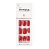 KISS imPRESS Press-On Manicure, Nail Kit, PureFit Technology, Short Press-On Nails, Square, ‘Flawless’, Includes Prep Pad, Mini Nail File, Cuticle Stick, and 30 Fake Nails Purple and Silver(Kill Heels)