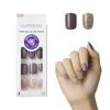 KISS imPRESS Press-On Manicure, Nail Kit, PureFit Technology, Short Press-On Nails, Square, ‘Flawless’, Includes Prep Pad, Mini Nail File, Cuticle Stick, and 30 Fake Nails Purple and Silver(Flawless)