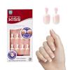 Kiss Everlasting French Nail Manicure, Chip-Free, Flexi-Fit Technology, Real Short, “String of Pearls”, Nail Kit with Pink Nail Glue (Net Wt. 2g / 0.07oz), Mini File, Manicure Stick, and 28 Fake Nails(28 Piece Assortment)