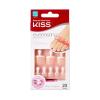 Kiss Everlasting French Nail Manicure, Chip-Free, Flexi-Fit Technology, Real Short, “String of Pearls”, Nail Kit with Pink Nail Glue (Net Wt. 2g / 0.07oz), Mini File, Manicure Stick, and 28 Fake Nails(27 Piece Set)