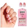 WICKED X KISS Press On Nails Almond, ‘Shiz Chemistry Club’, Blue, Medium, Waterproof, Chip Proof, Smudge Proof, 28 Fake Nails, Pink Gel Nail Glue (2g), Mini Nail File, & Manicure Stick(Pink Perfection)