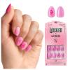 WICKED X KISS Press On Nails Almond, ‘Shiz Chemistry Club’, Blue, Medium, Waterproof, Chip Proof, Smudge Proof, 28 Fake Nails, Pink Gel Nail Glue (2g), Mini Nail File, & Manicure Stick(Glinda Goodness)