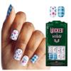 WICKED X KISS Press On Nails, ‘Bloom in Land’, Pink, Medium Oval, Waterproof, Chip Proof, Smudge Proof, 28 Fake Nails, Pink Gel Nail Glue (2g), Mini Nail File, & Manicure Stick(Marvelous Munchkinland)